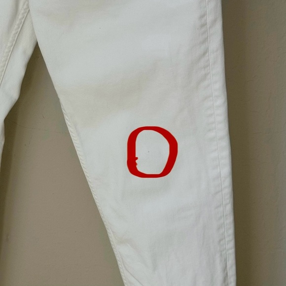 ACNE STUDIOS Bla Konst Slim Leg Jeans Ankle Skinny Mid-Rise White Size 33 - Picture 14 of 15